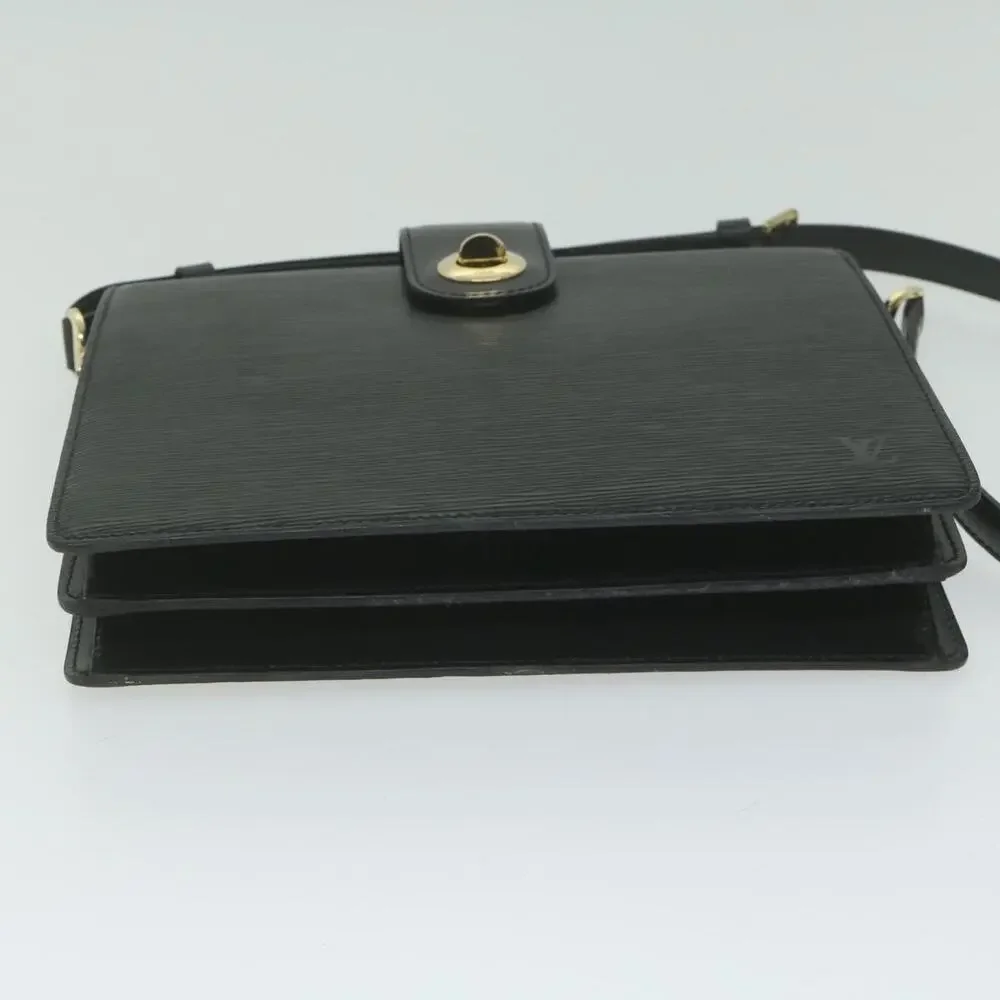 LOUIS VUITTON Epi Capuchin Shoulder Bag Black M52342